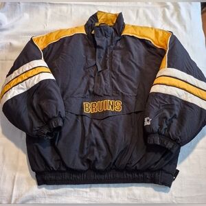 Starter Boston Bruins men's XXL insulated winter jacket puffy Vintage 90's VGUC